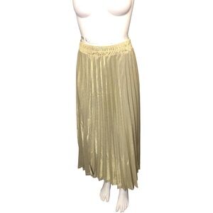 Amazon Gold A-Line Pleated Skirt